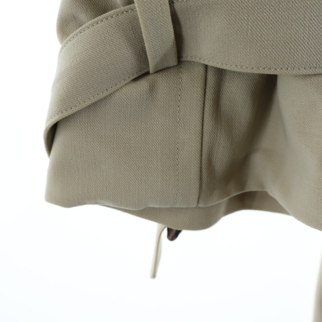 HERMES(エルメス) Wool Trench Coat ウール トレンチコート ダブルブレスト フランス製 ベージュ レディース