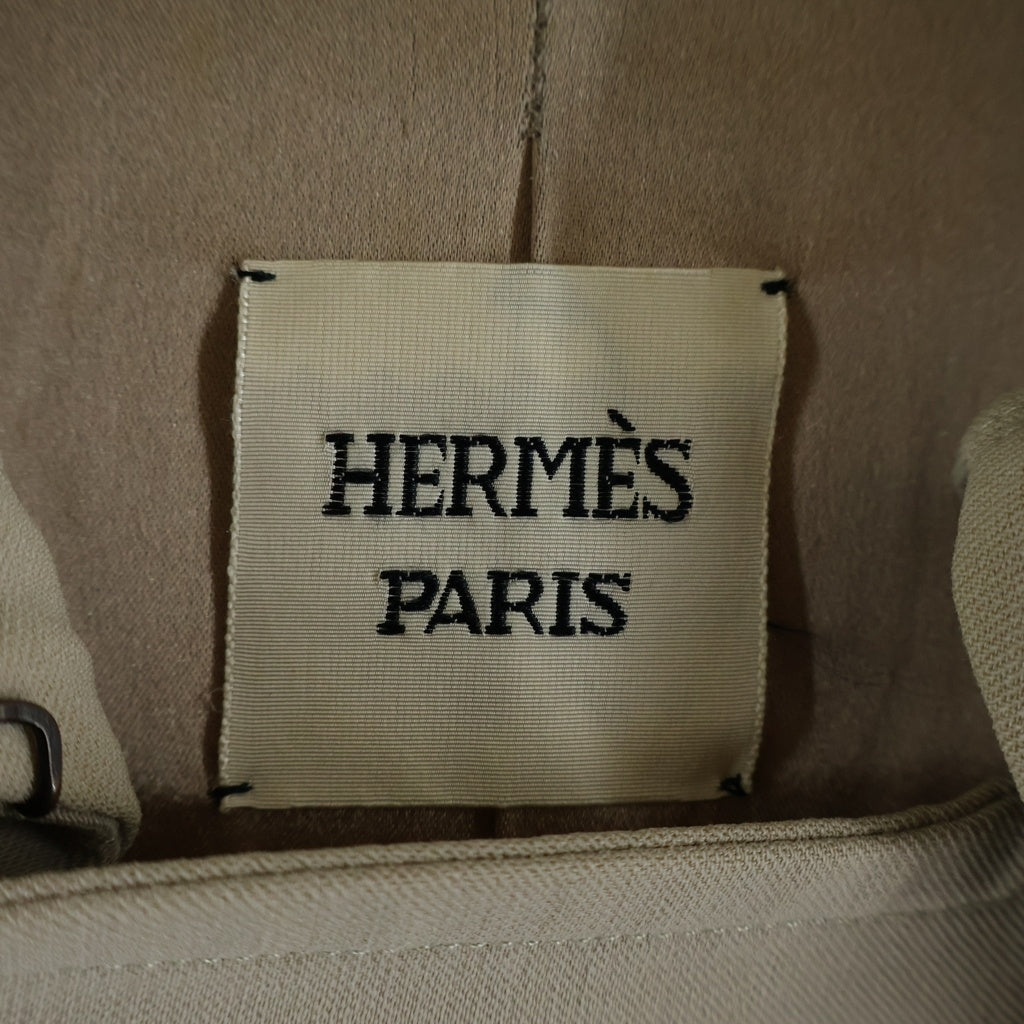 HERMES(エルメス) Wool Trench Coat ウール トレンチコート ダブルブレスト フランス製 ベージュ レディース