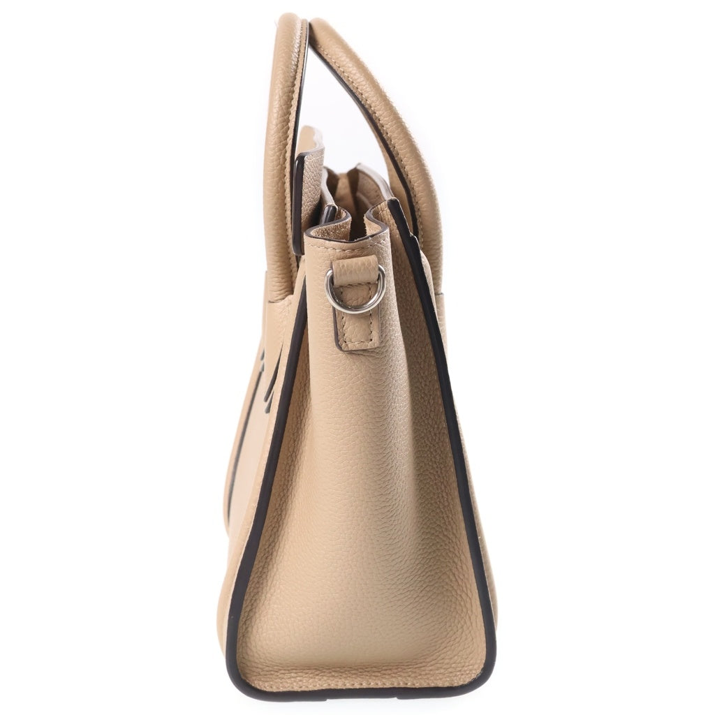CELINE(セリーヌ) ラゲージ ナノ ショッパーレザー 2WAY ハンドバッグ ショルダーバッグ ベージュ 168243LUG レディース