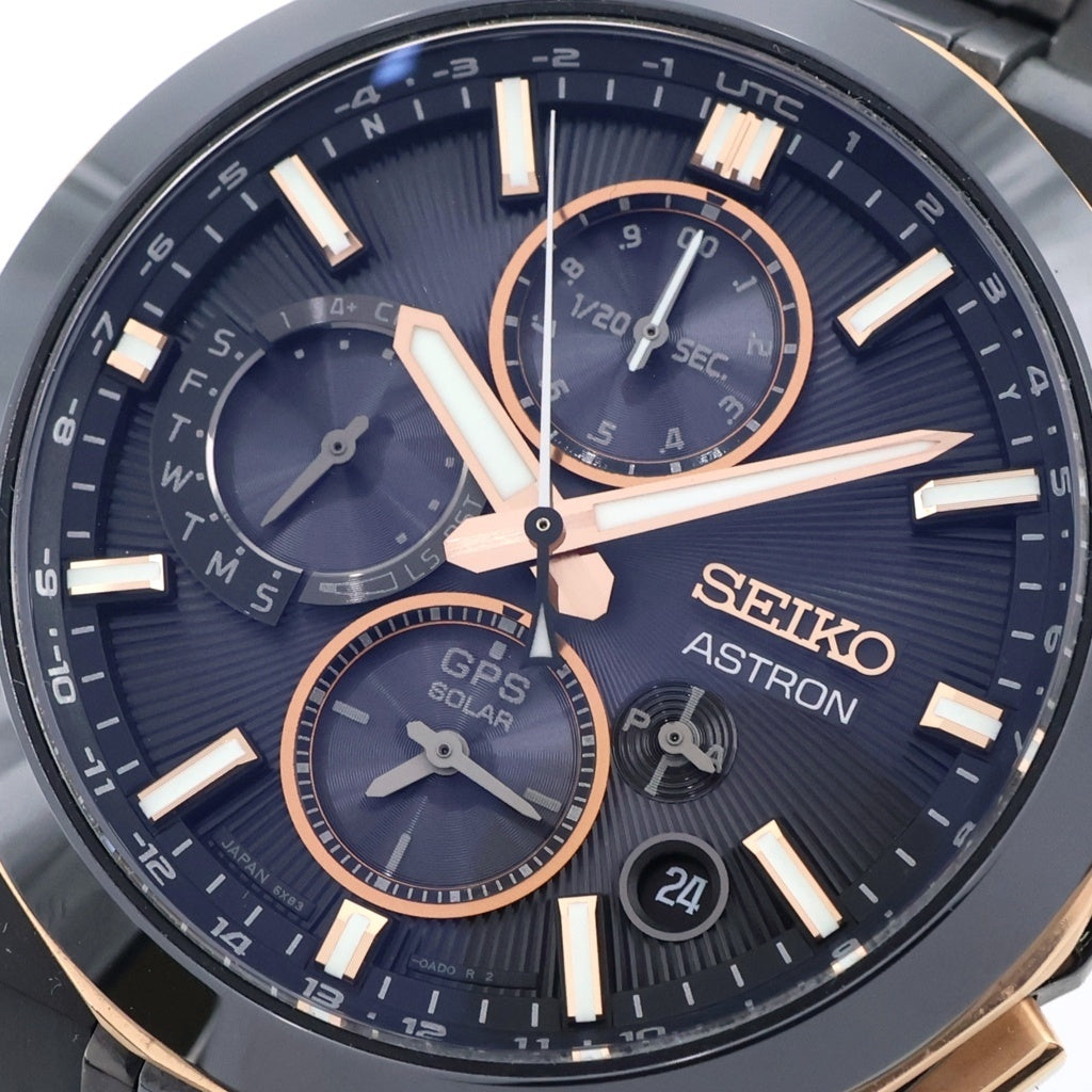 SEIKO(セイコー) アストロン ネクスター 100周年記念モデル 黒文字盤 チタニウム セラミック GPSソーラー 腕時計 ブラック SBXC158/5X83-0AD0
