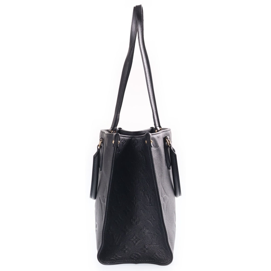 LOUIS VUITTON(ルイヴィトン) オンザゴーMM ハンドバッグ 2way トートバック モノグラム アンプラント レザー ブラック M45595 レディース