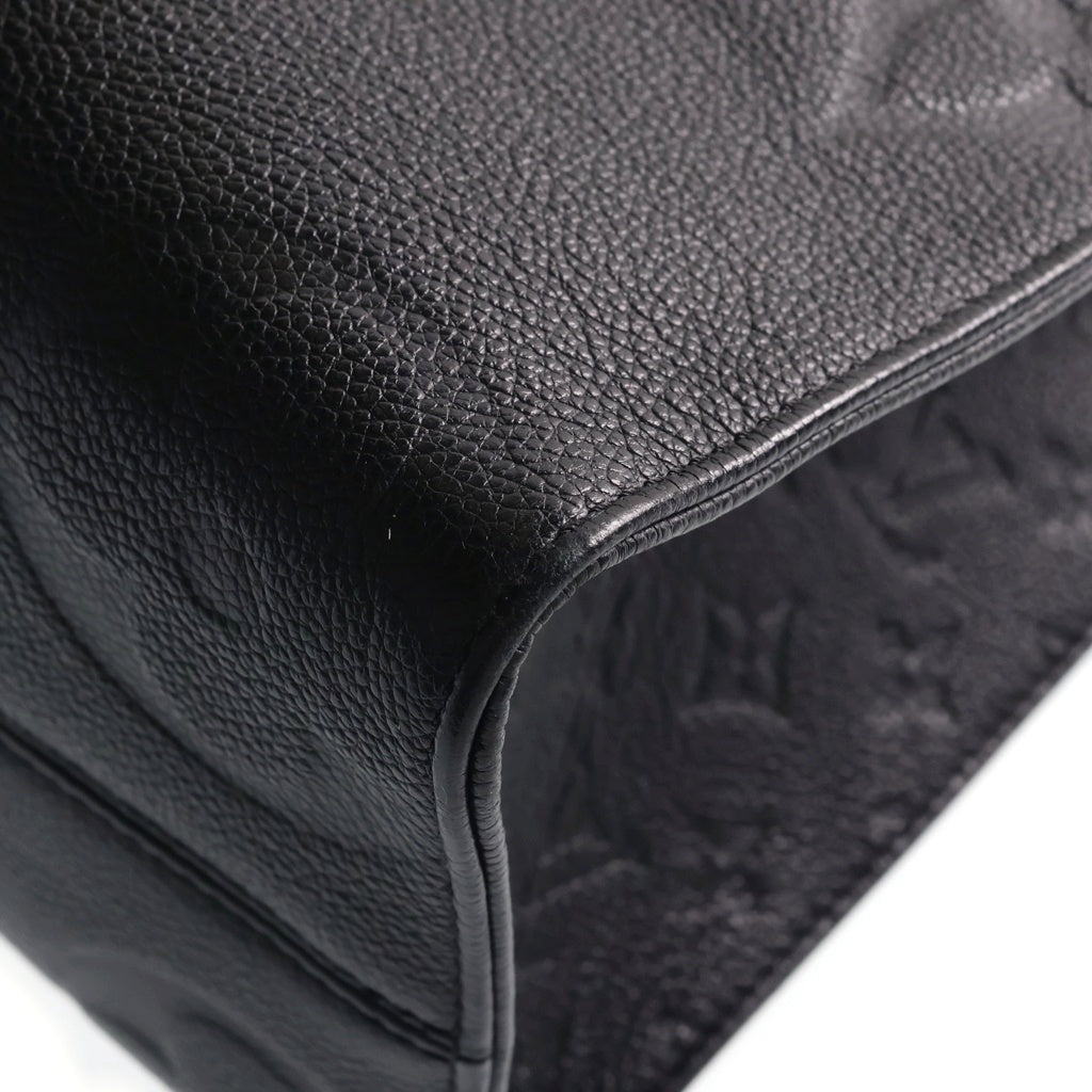 LOUIS VUITTON(ルイヴィトン) オンザゴーMM ハンドバッグ 2way トートバック モノグラム アンプラント レザー ブラック M45595 レディース