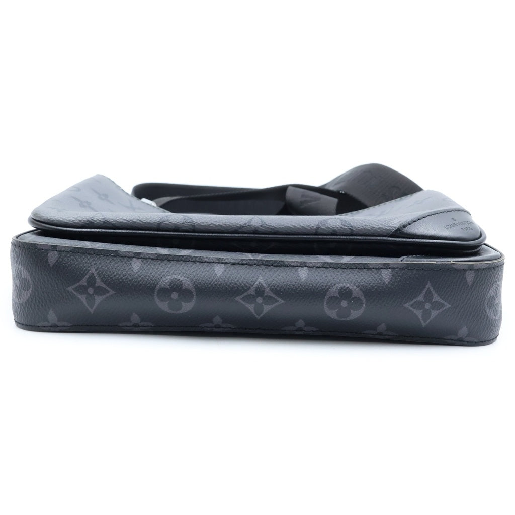 LOUIS VUITTON(ルイヴィトン) モノグラム エクリプス トリオ メッセンジャー ショルダーバッグ PVC レザー ブラック/グレー M69443