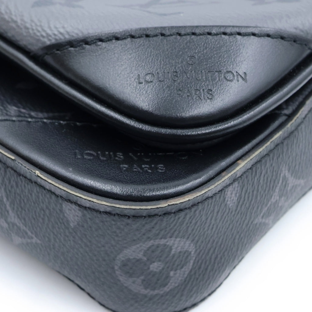 LOUIS VUITTON(ルイヴィトン) モノグラム エクリプス トリオ メッセンジャー ショルダーバッグ PVC レザー ブラック/グレー M69443