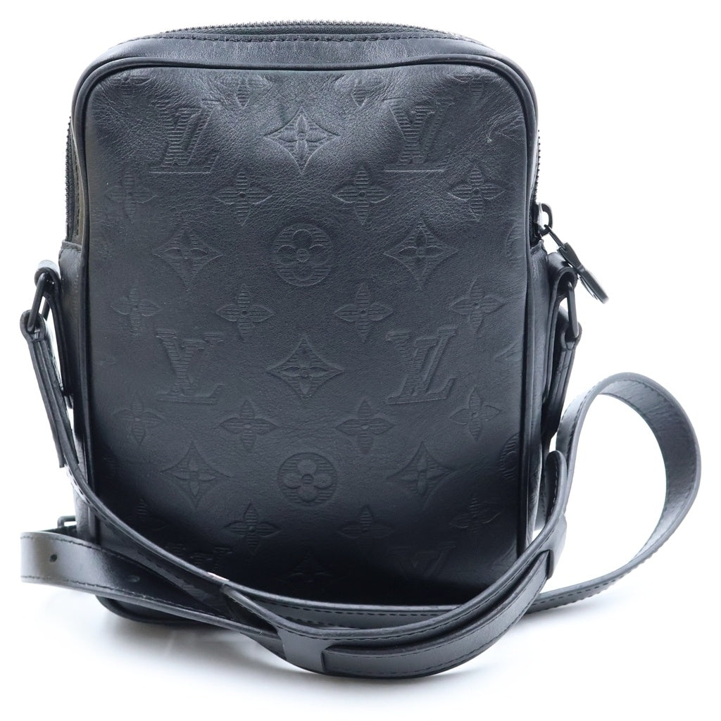 LOUIS VUITTON(ルイヴィトン) モノグラム シャドウ ダヌーヴ PM NM ショルダーバック レザー ブラック ノワール M44972 レディース
