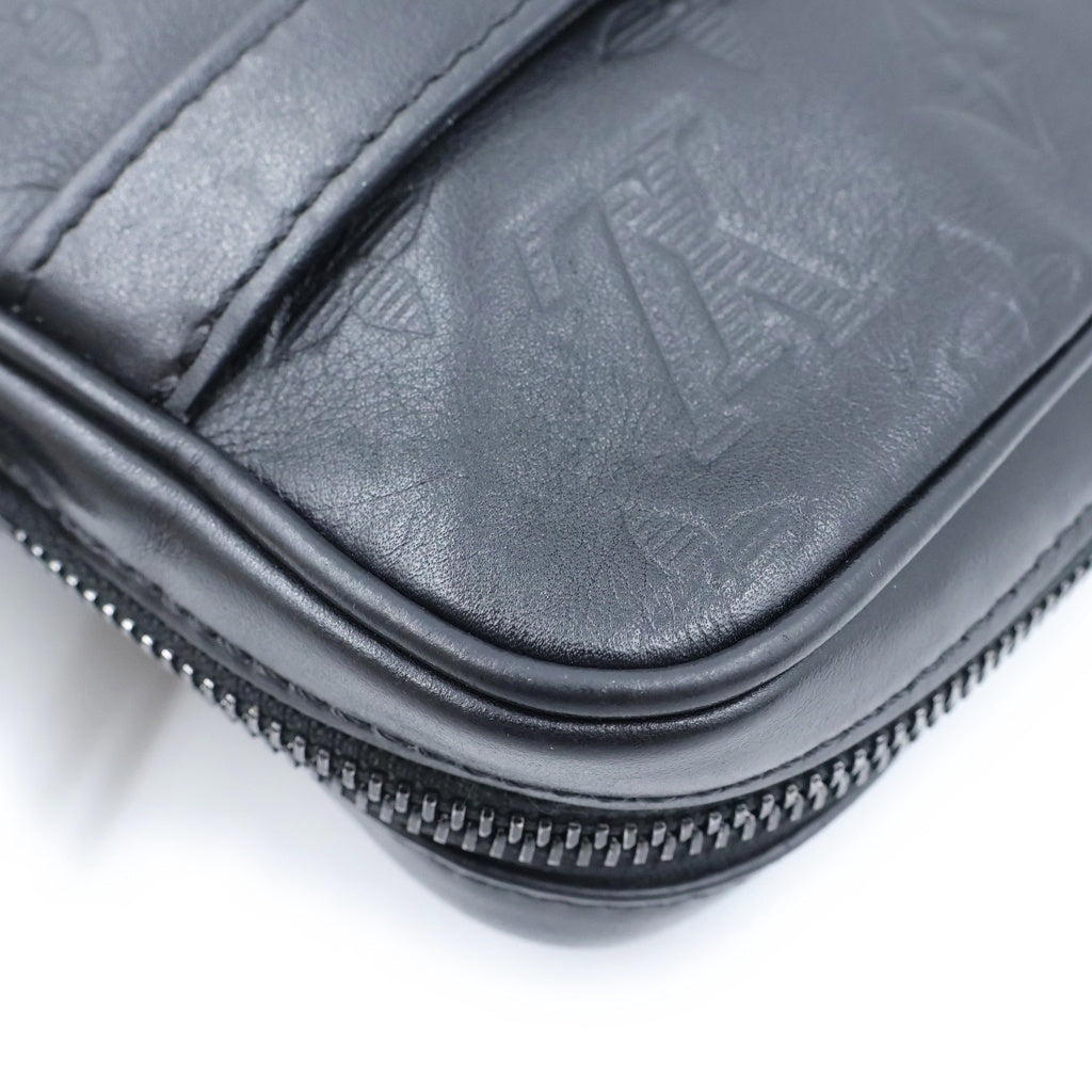 LOUIS VUITTON(ルイヴィトン) モノグラム シャドウ ダヌーヴ PM NM ショルダーバック レザー ブラック ノワール M44972 レディース