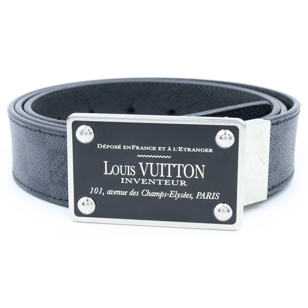LOUIS VUITTON(ルイヴィトン) サンチュール アンヴァントゥール ベルト ダミエグラフィット PVC レザー ブラック 44/410 M9632