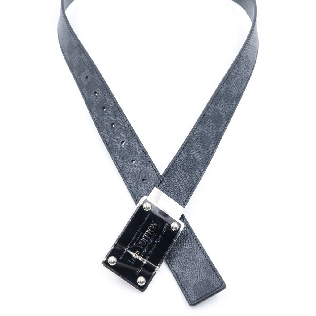 LOUIS VUITTON(ルイヴィトン) サンチュール アンヴァントゥール ベルト ダミエグラフィット PVC レザー ブラック 44/410 M9632