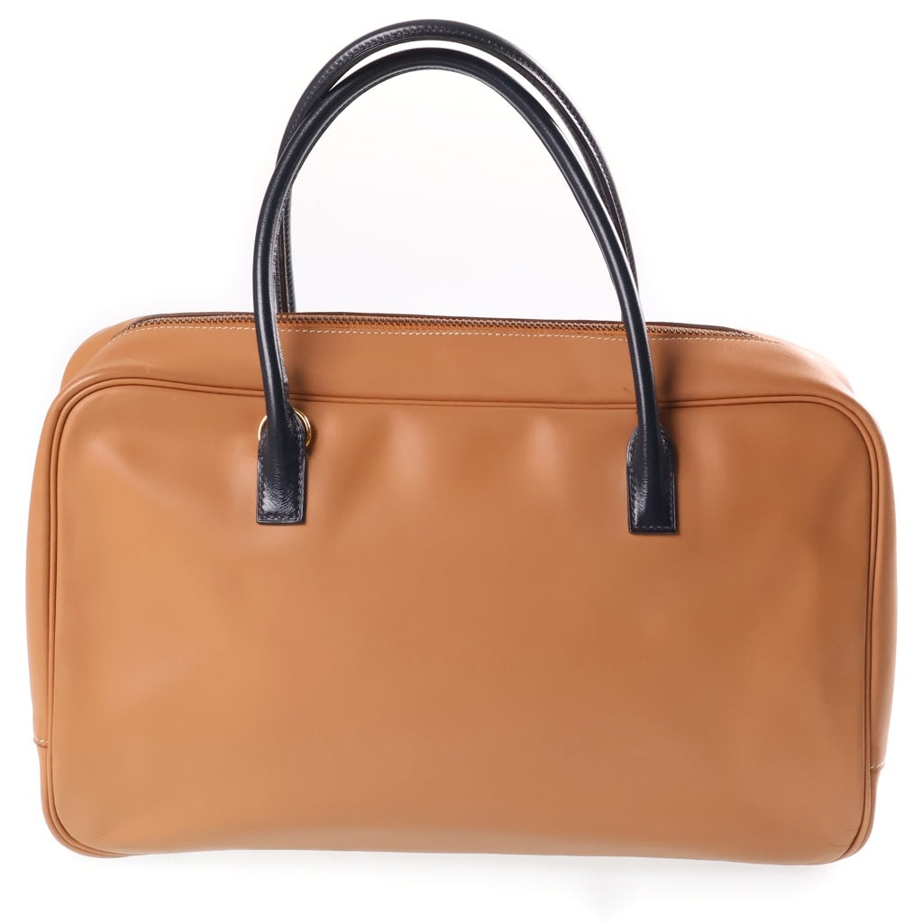 HERMES(エルメス) ロレーヌ ハンドバッグ ヴォーガリバー ボックスカーフ ゴールド金具 〇V刻印 ブルーインディゴ/ナチュラル レディース