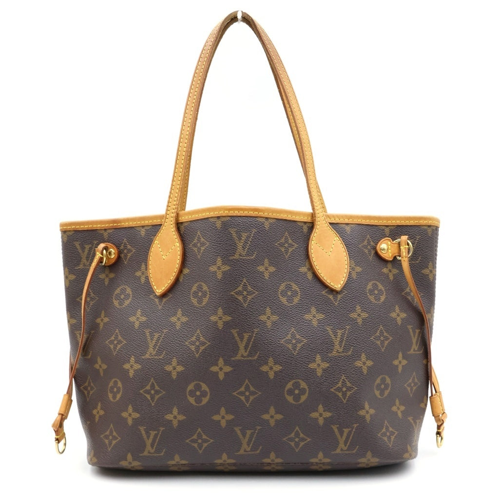 LOUIS VUITTON(ルイヴィトン) モノグラム ネヴァーフルPM トートバッグ ハンドバッグ ブラウン レザー×PVC M40155 ゴールド金具 レディース