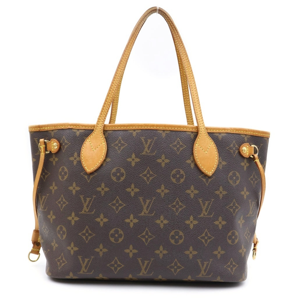 LOUIS VUITTON(ルイヴィトン) モノグラム ネヴァーフルPM トートバッグ ハンドバッグ ブラウン レザー×PVC M40155 ゴールド金具 レディース
