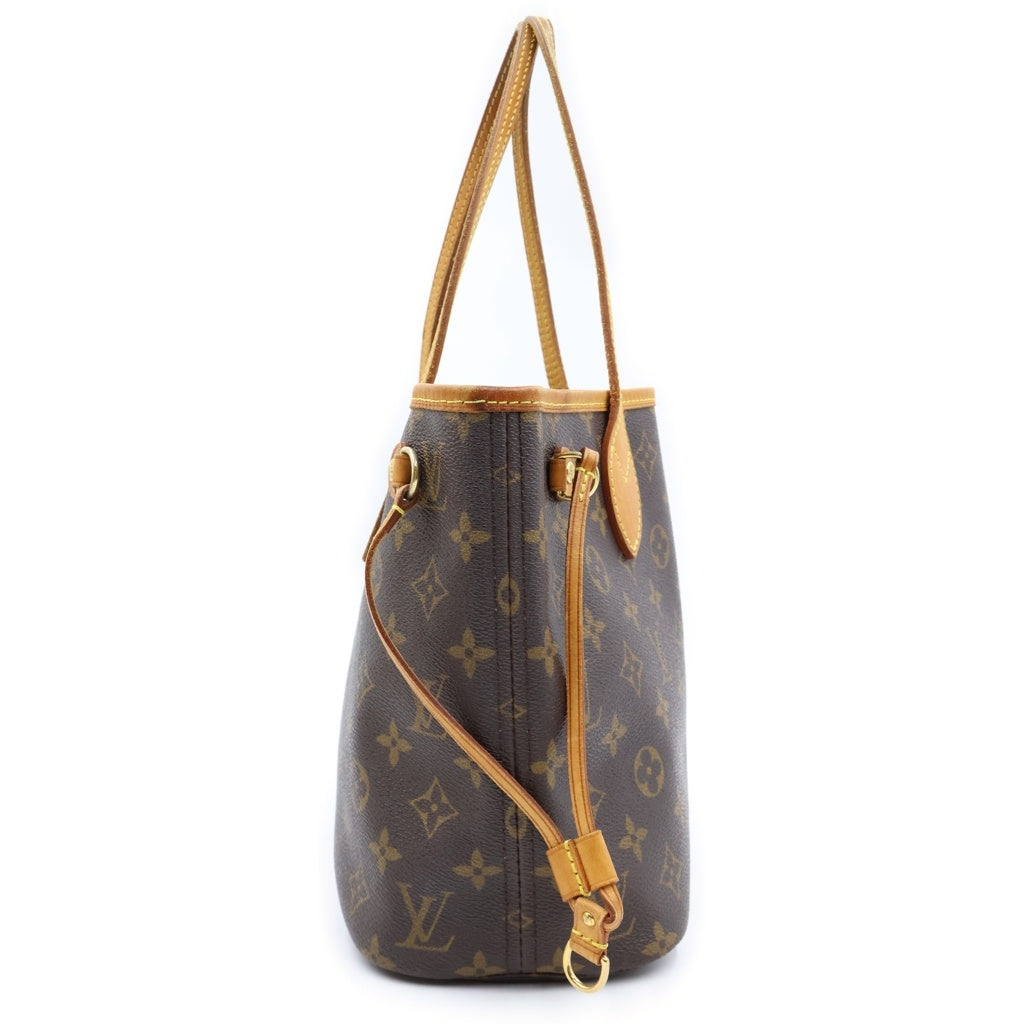 LOUIS VUITTON(ルイヴィトン) モノグラム ネヴァーフルPM トートバッグ ハンドバッグ ブラウン レザー×PVC M40155 ゴールド金具 レディース