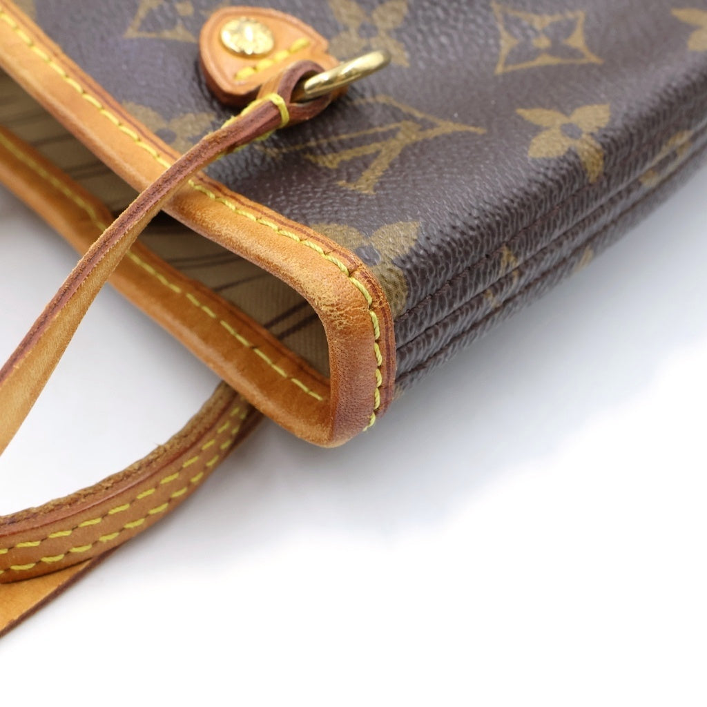 LOUIS VUITTON(ルイヴィトン) モノグラム ネヴァーフルPM トートバッグ ハンドバッグ ブラウン レザー×PVC M40155 ゴールド金具 レディース