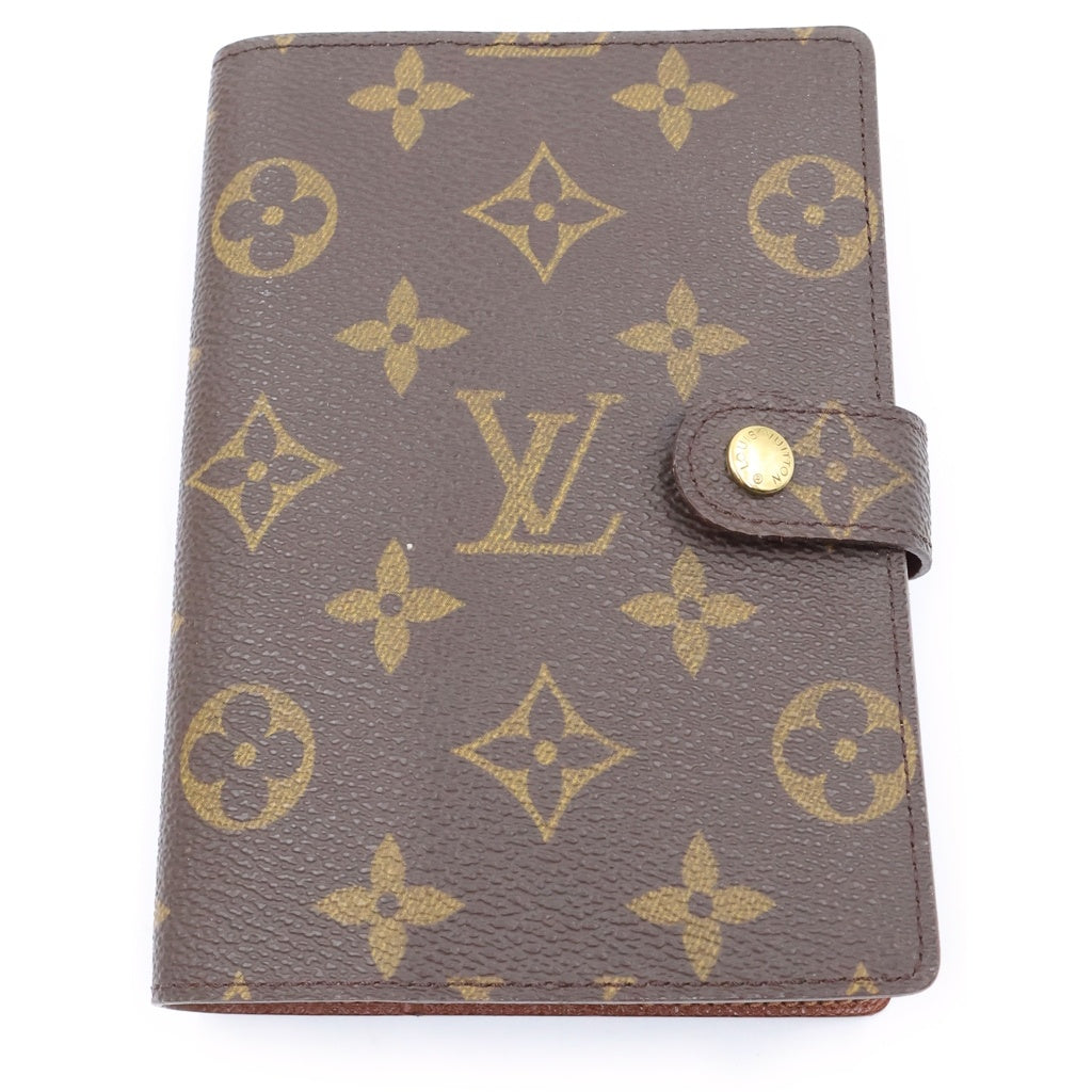LOUIS VUITTON(ルイヴィトン) モノグラム アジェンダPM PVC レザー システム手帳カバー M6サイズ ブラウン R20005 レディース