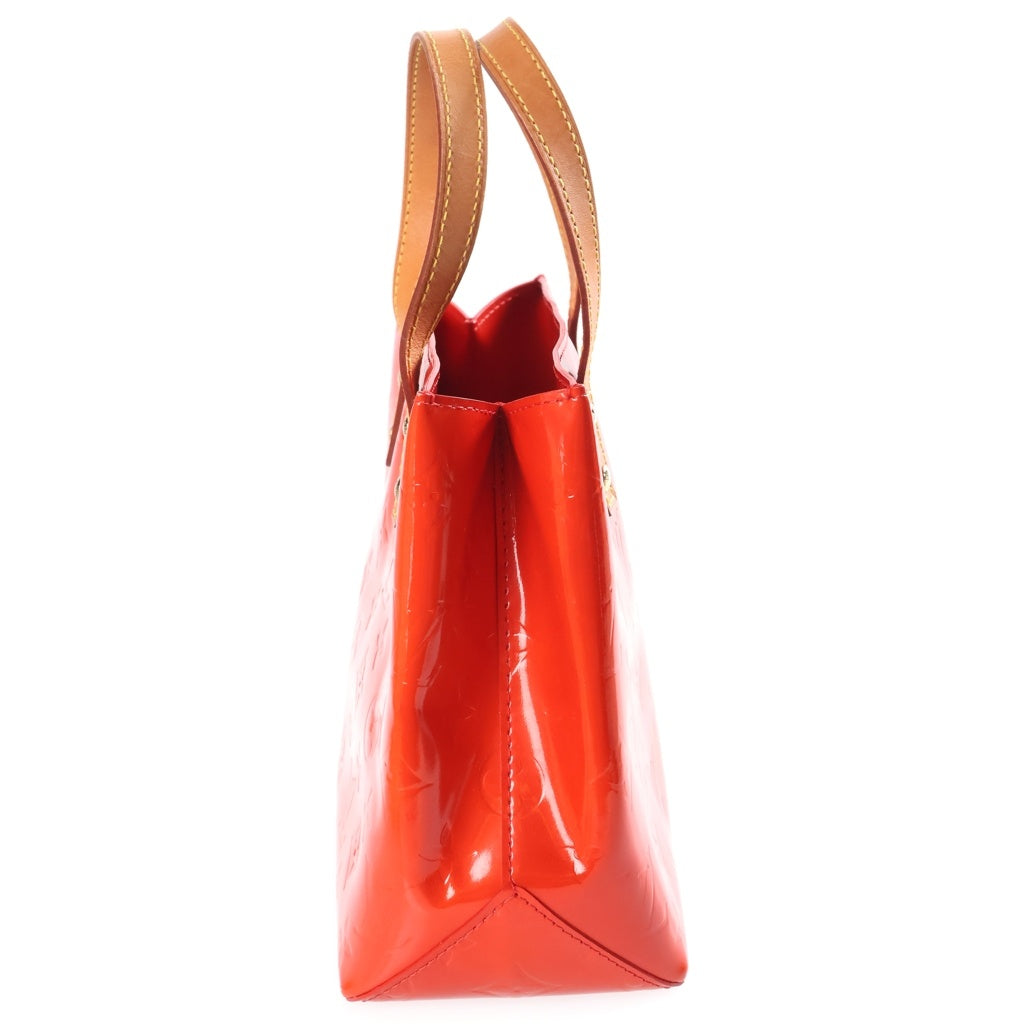 LOUIS VUITTON(ルイヴィトン) モノグラム ヴェルニ リードPM パテント×レザー ハンドバッグ レッド M91088 レディース