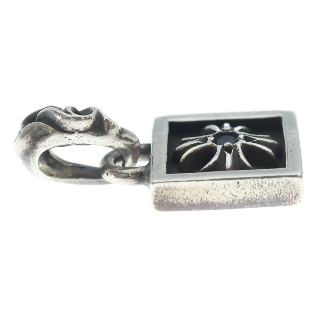 CHROME HEARTS(クロムハーツ) FRAMED CH PLUS フレームドCHプラス チャーム アフターサファイア ペンダントトップ シルバー