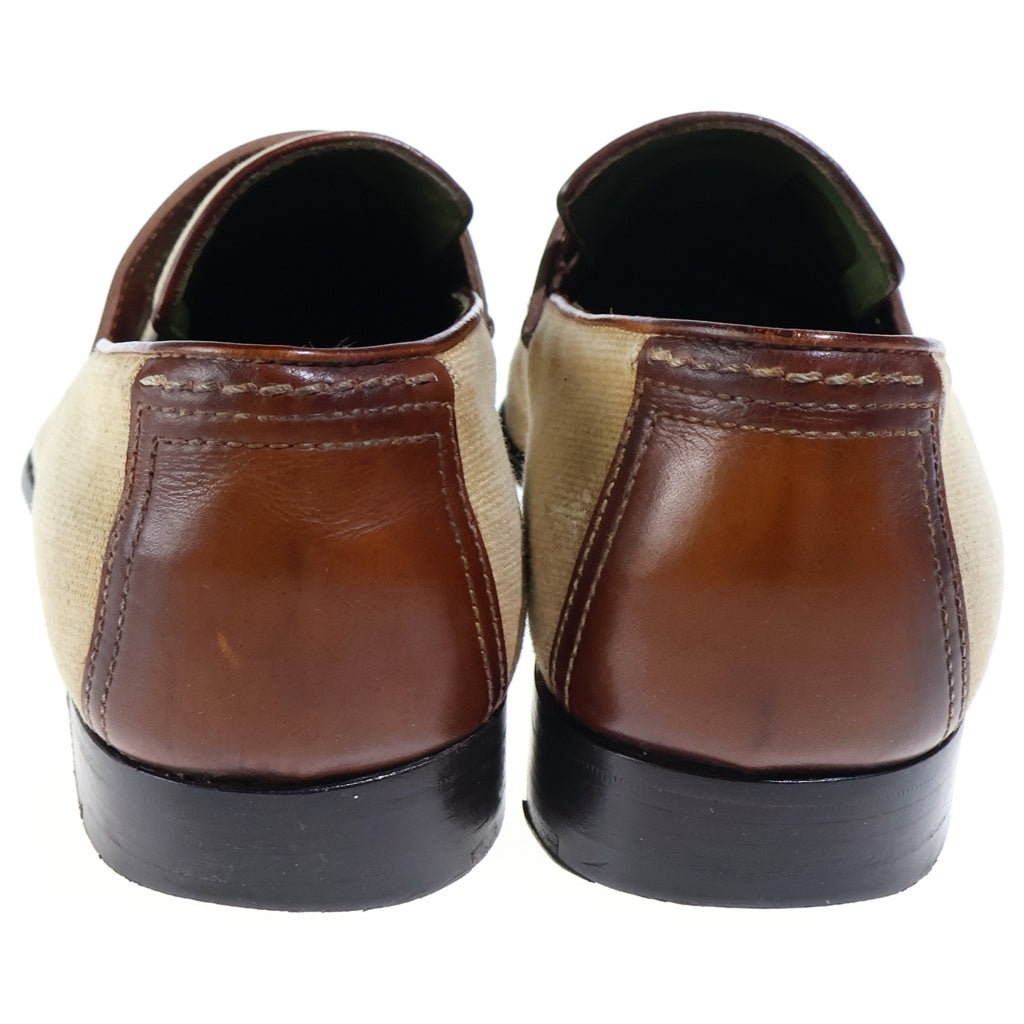 Berluti(ベルルッティ) アンディ ローファー ビジネスシューズ ブラウン×ベージュ キャンバス×レザー #6 1/2