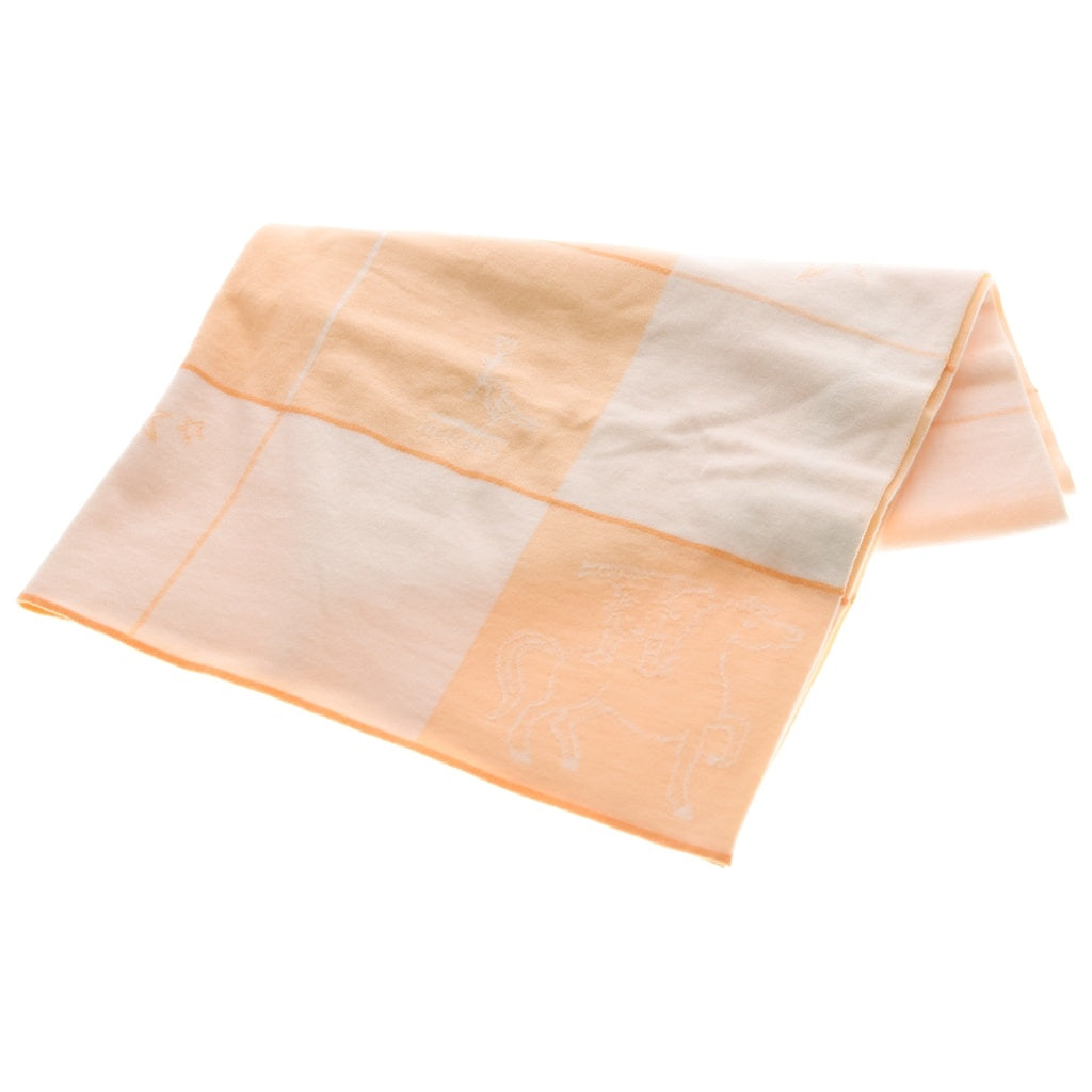 HERMES(エルメス) ブランケット アダダ ピンク オレンジ シルク 100×70