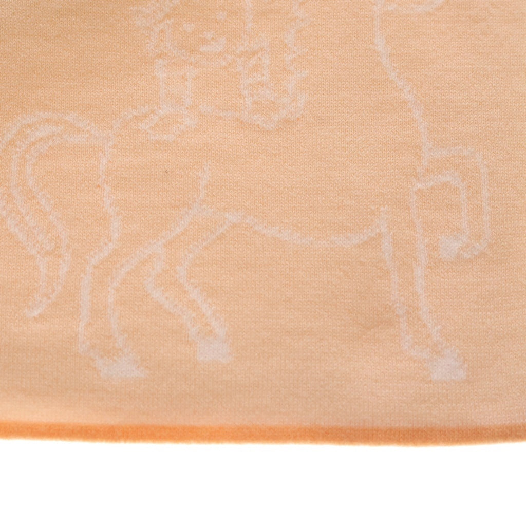 HERMES(エルメス) ブランケット アダダ ピンク オレンジ シルク 100×70