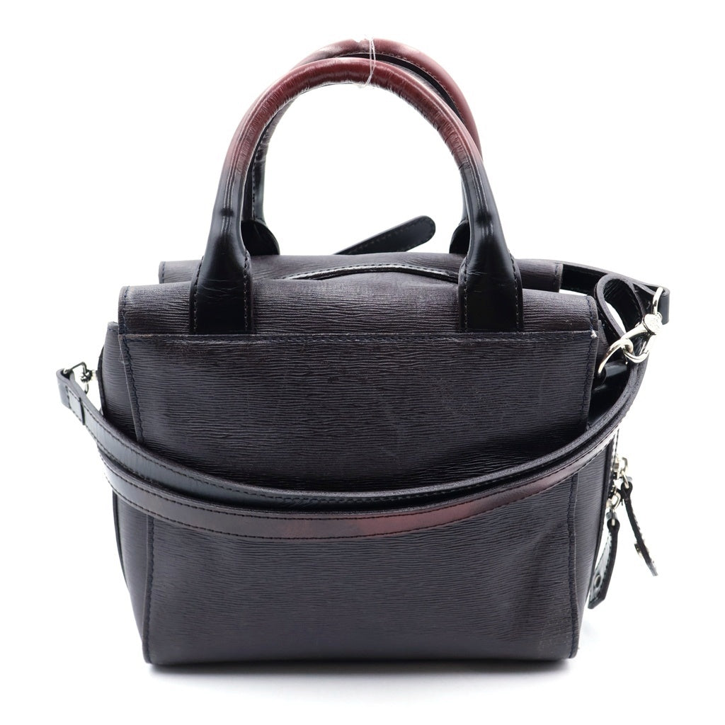 Vivienne Westwood(ヴィヴィアンウエストウッド) オーブ 2WAYハンドバッグ ショルダーバッグ ブラック×レッド レザー シルバー金具 レディース