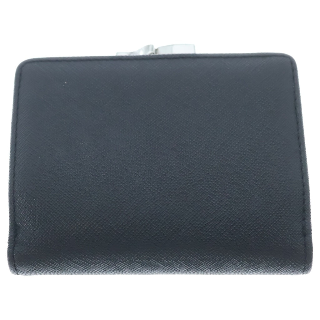 Vivienne Westwood(ヴィヴィアンウエストウッド) SMALL FRAME WALLET コンパクトウォレット 3つ折り財布 レザー オーブ ブラック 5115002MWS0021N401