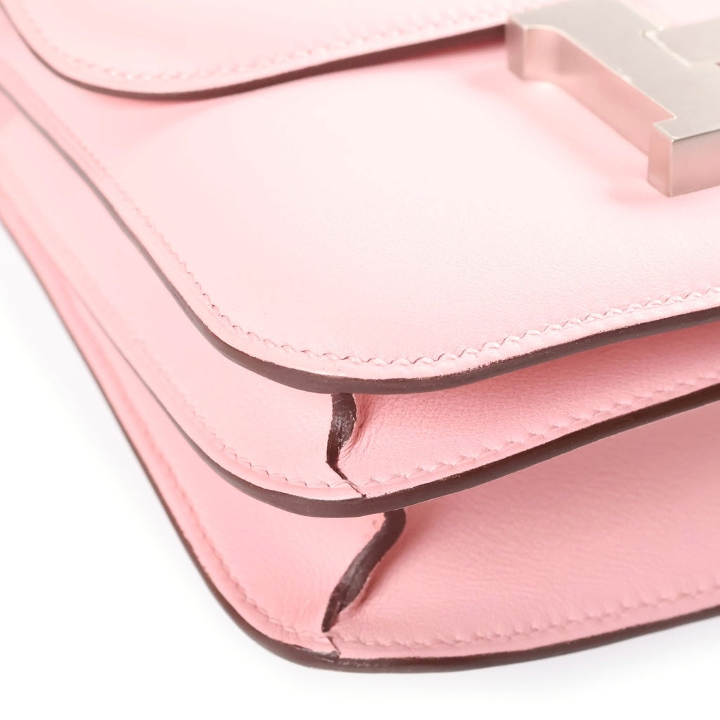 HERMES(エルメス) コンスタンス3 ミニ ショルダーバック ミロワール マットシルバー金具 K刻印 スイフト ローズサクラ レディース