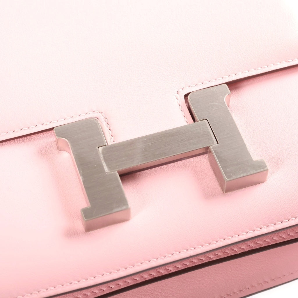 HERMES(エルメス) コンスタンス3 ミニ ショルダーバック ミロワール マットシルバー金具 K刻印 スイフト ローズサクラ レディース