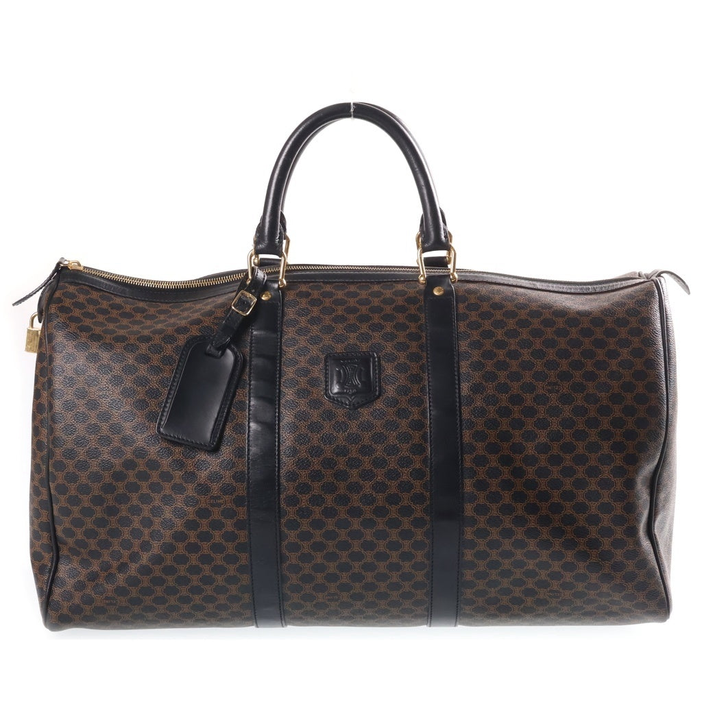 CELINE(セリーヌ) ボストンバッグ ハンドバッグ マカダム PVCレザー ブラウン レディース