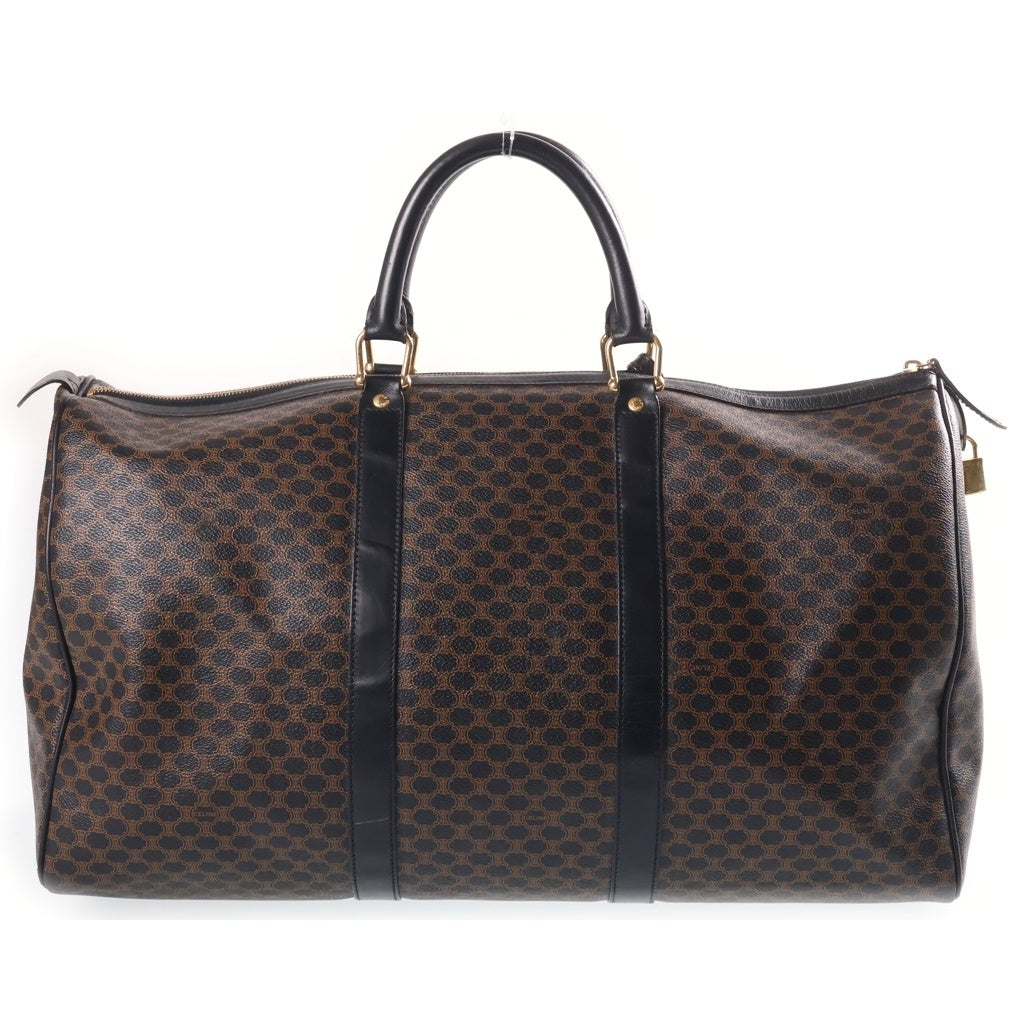 CELINE(セリーヌ) ボストンバッグ ハンドバッグ マカダム PVCレザー ブラウン レディース