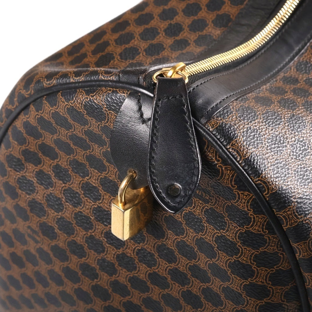 CELINE(セリーヌ) ボストンバッグ ハンドバッグ マカダム PVCレザー ブラウン レディース
