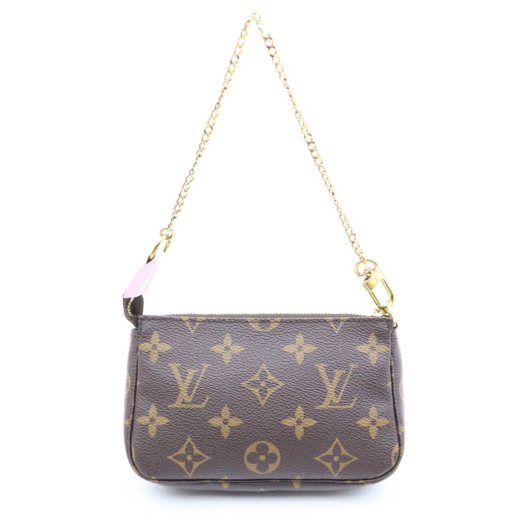 LOUIS VUITTON(ルイヴィトン) モノグラム ミニポシェットアクセソワール ミニハンドバッグ ポーチ ブラウン PVC×レザー M62141 ゴールド金具 レディース