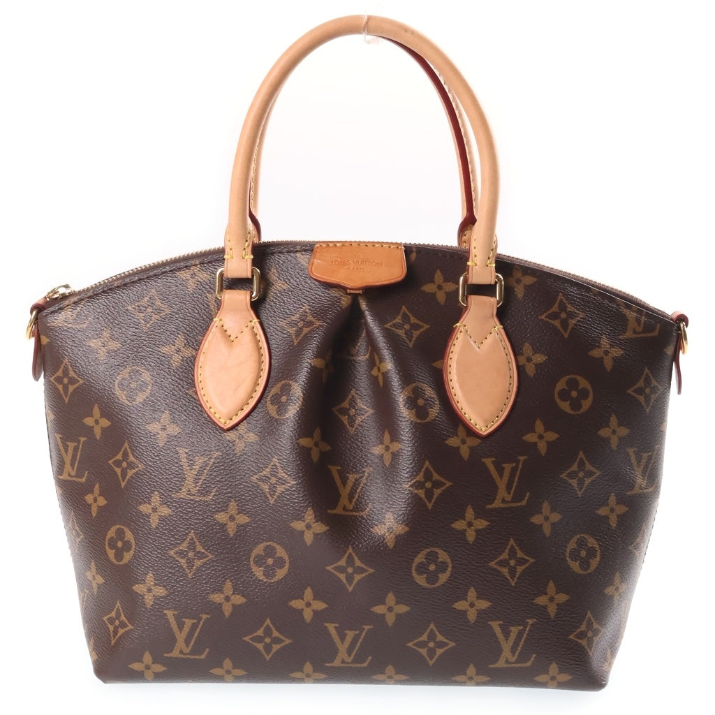 LOUIS VUITTON(ルイヴィトン) モノグラム ボエシ NM PM 2WAYハンドバッグ ショルダーバッグ ブラウン レザー×PVC M45986 ゴールド金具 レディース
