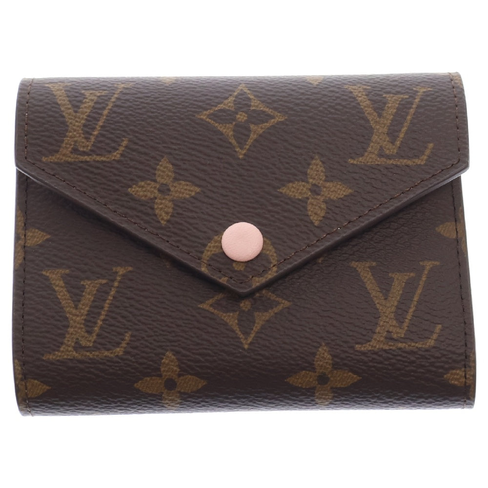 LOUIS VUITTON(ルイヴィトン) モノグラム ポルトフォイユ・ヴィクトリーヌ ローズバレリーヌ 財布 コンパクトウォレット ブラウン PVC×レザー M62360