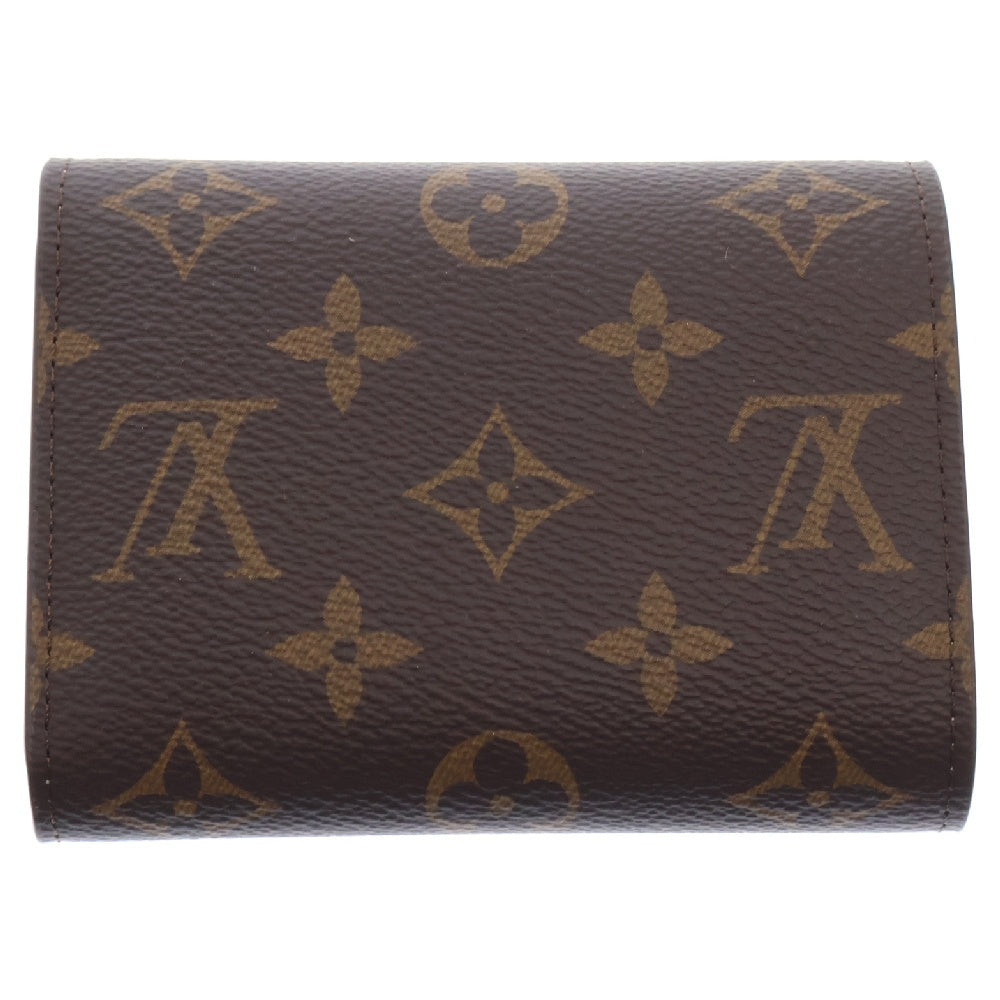 LOUIS VUITTON(ルイヴィトン) モノグラム ポルトフォイユ・ヴィクトリーヌ ローズバレリーヌ 財布 コンパクトウォレット ブラウン PVC×レザー M62360