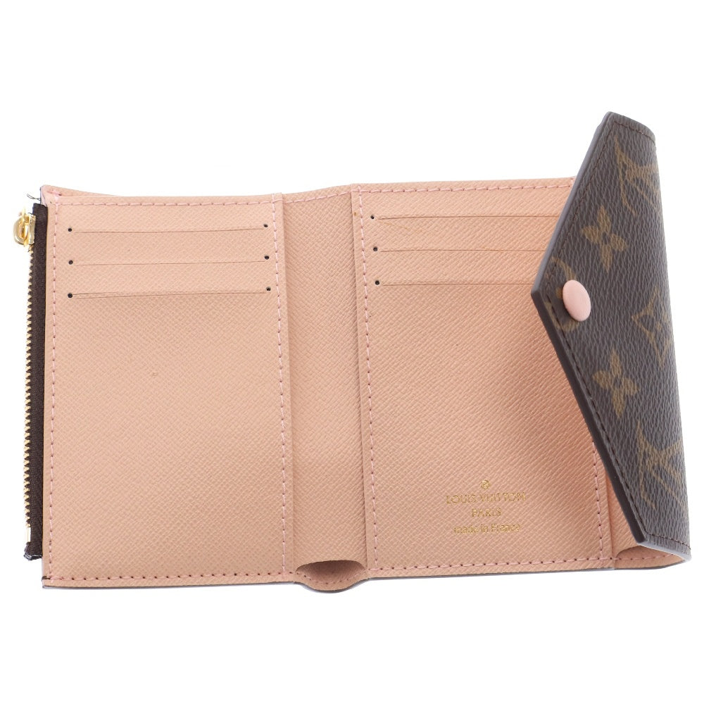 LOUIS VUITTON(ルイヴィトン) モノグラム ポルトフォイユ・ヴィクトリーヌ ローズバレリーヌ 財布 コンパクトウォレット ブラウン PVC×レザー M62360