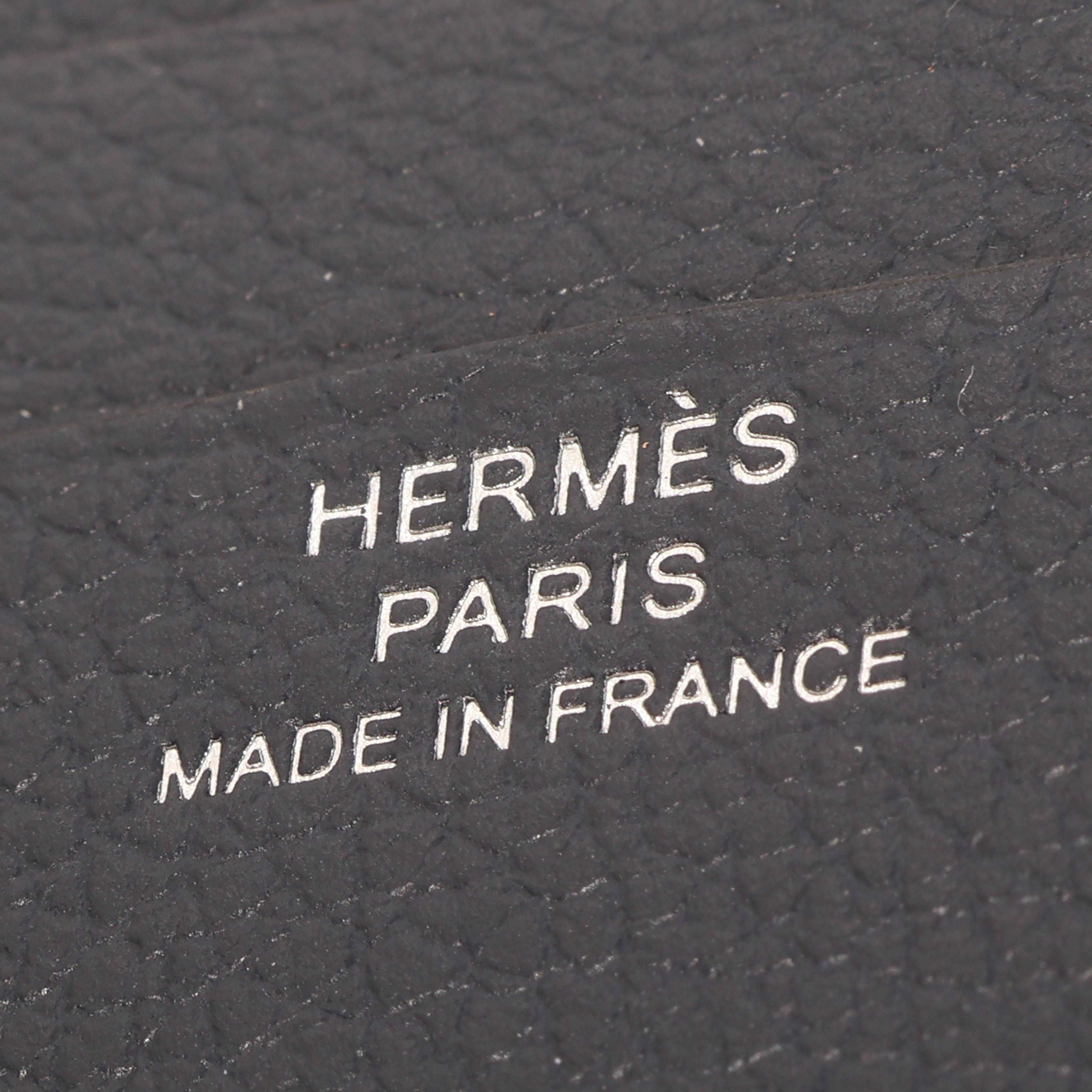 HERMES(エルメス) Hセリエ コンパクトウォレット ブルーニュイ エバーカラー W刻印 二つ折り財布 レザー