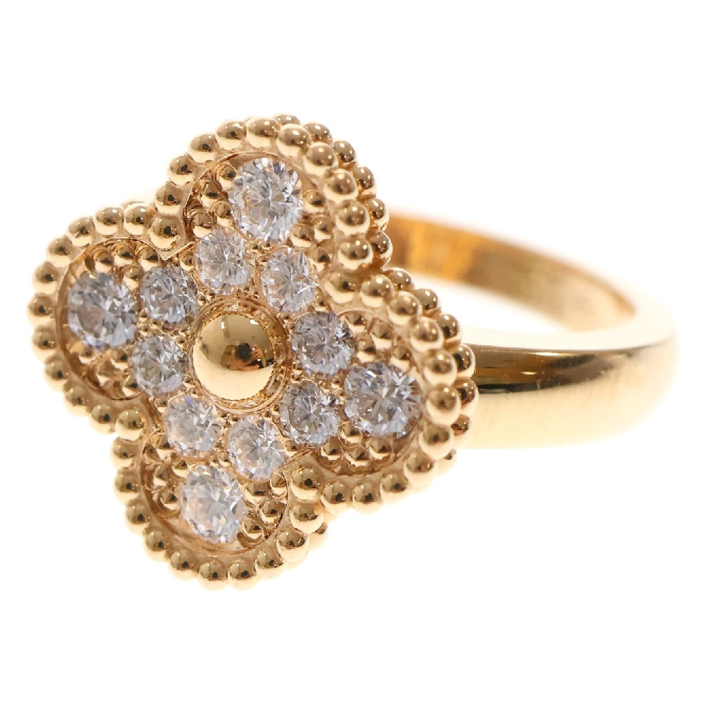 Van Cleef & Arpels(ヴァンクリーフアンドアーペル) ヴィンテージアルハンブラ ダイヤモンド リング Au750 PG #48 VCARP2R448