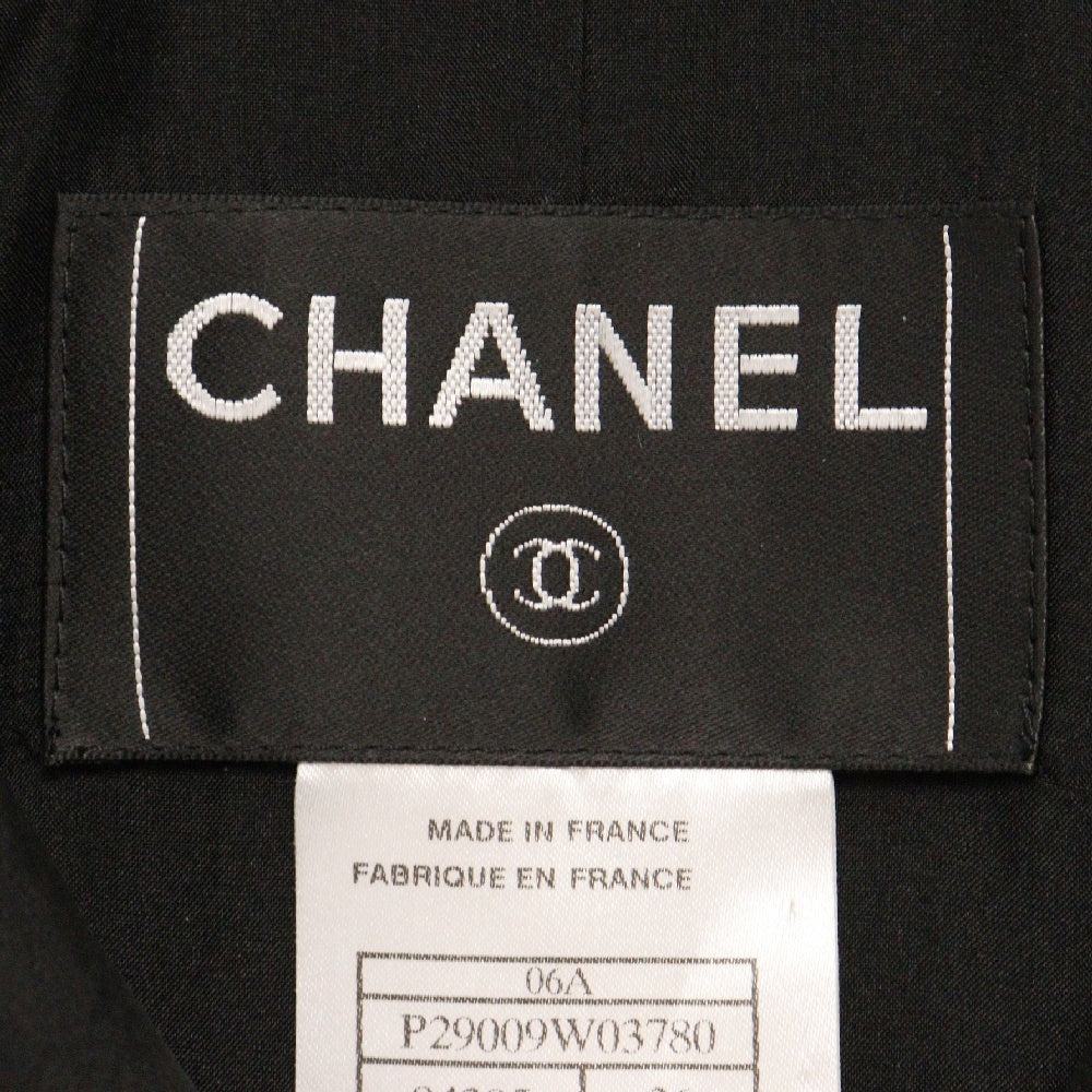 CHANEL(シャネル) ココマーク ロングコート レース ブラック シルク 06A 36サイズ レディース