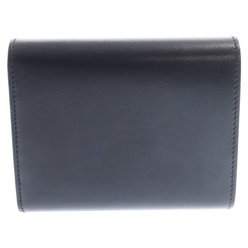 CELINE(セリーヌ) トリオンフ スモールフラップウォレット 三つ折り財布 ゴールド金具 ブラック