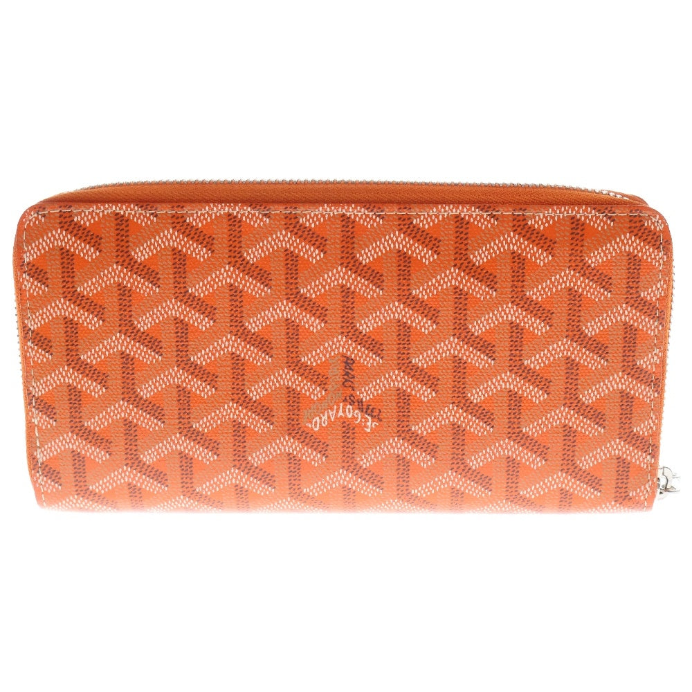 GOYARD(ゴヤール) マティニョンGM レザーラウンドジップウォレット オレンジ 長財布