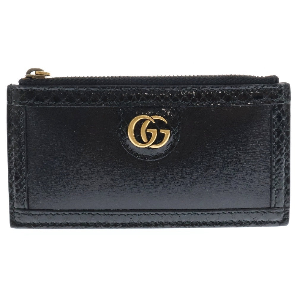 GUCCI(グッチ) GGマーモント コインケース フラグメントケース カードケース ブラック レザー ゴールド金具 699349 リミテッドエディション