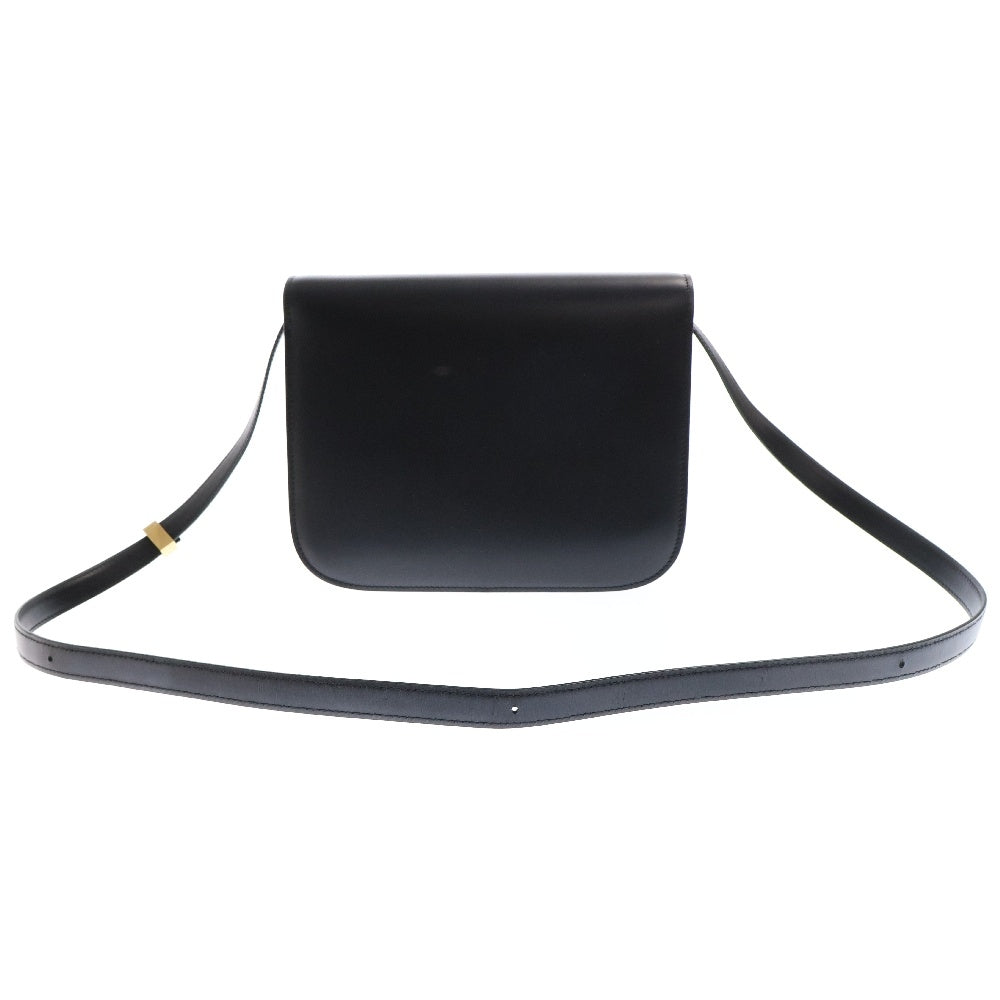 CELINE(セリーヌ) クラシックボックス ミディアム ショルダーバッグ ブラック レザー ゴールド金具