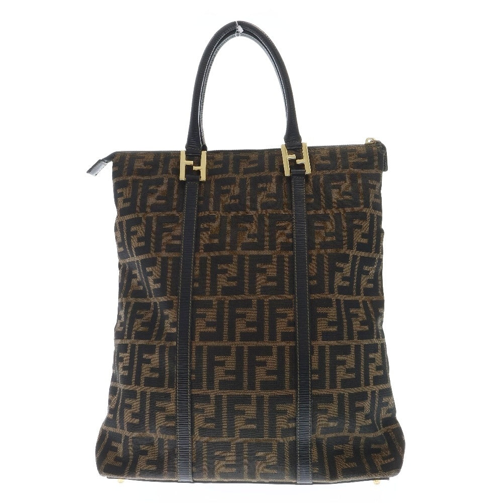 FENDI(フェンディ) ズッカ トートバッグ ハンドバッグ ブラウン キャンバス