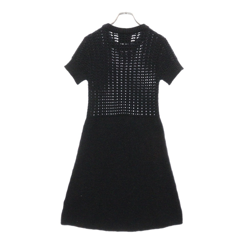 CHANEL(シャネル) ココマーク ウール 半袖ニットワンピース ブラック レディース P36613K02248