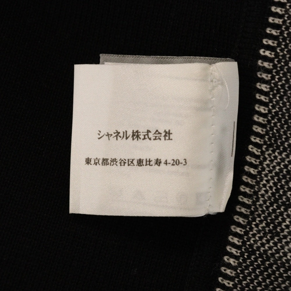 CHANEL(シャネル) スポーツライン ロゴサイドライン ウールニットジップアップジャケット ブラック レディース P22075V01420