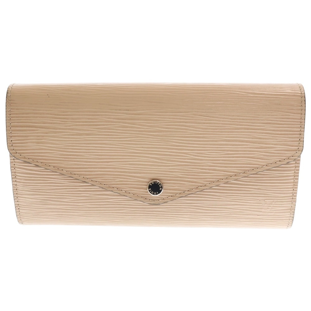 LOUIS VUITTON(ルイヴィトン) エピ ポルトフォイユ サラ デュンヌ レザーロングウォレット 長財布 ベージュ M60724 イニシャル入り
