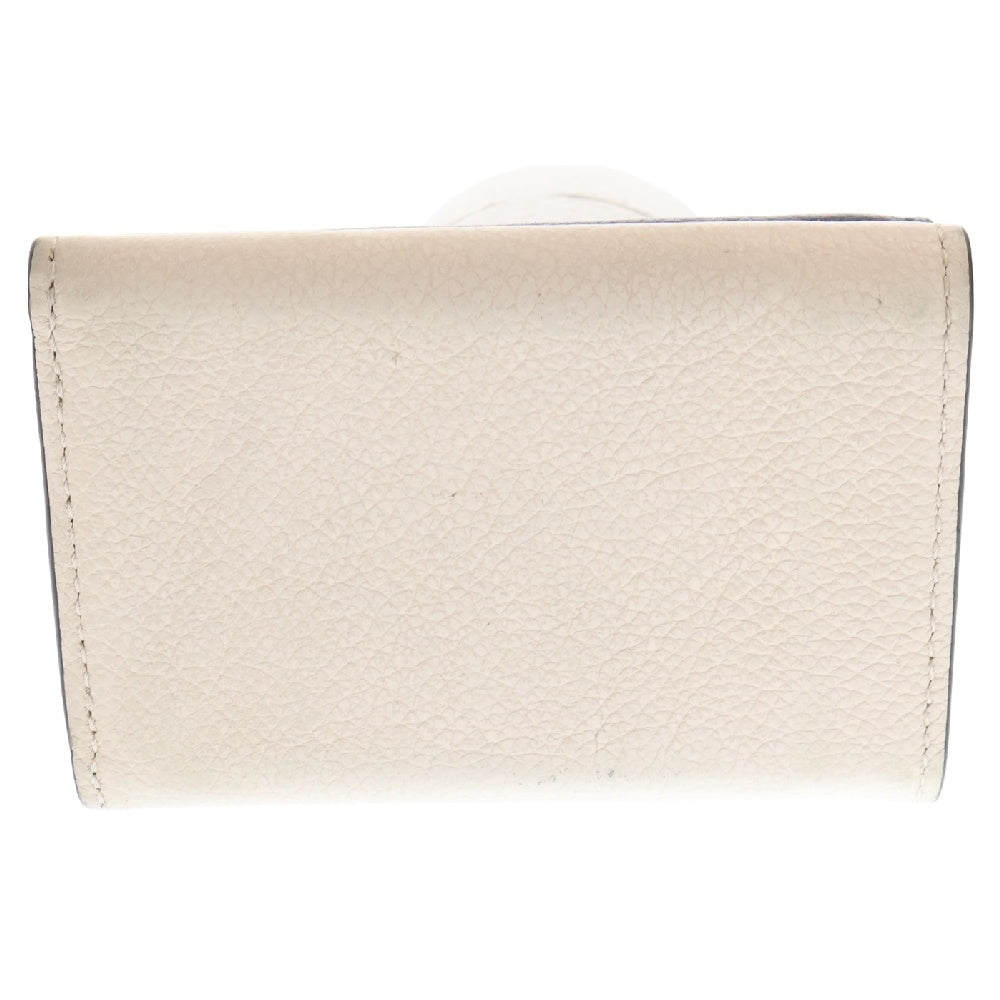 LOUIS VUITTON(ルイヴィトン) ポルトフォイユ ロックミニ LVロゴ 三つ折り財布 ホワイト×ブラック M80984 イニシャル入り