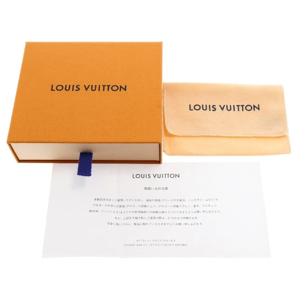 LOUIS VUITTON(ルイヴィトン) ポルトフォイユ ロックミニ LVロゴ 三つ折り財布 ホワイト×ブラック M80984 イニシャル入り