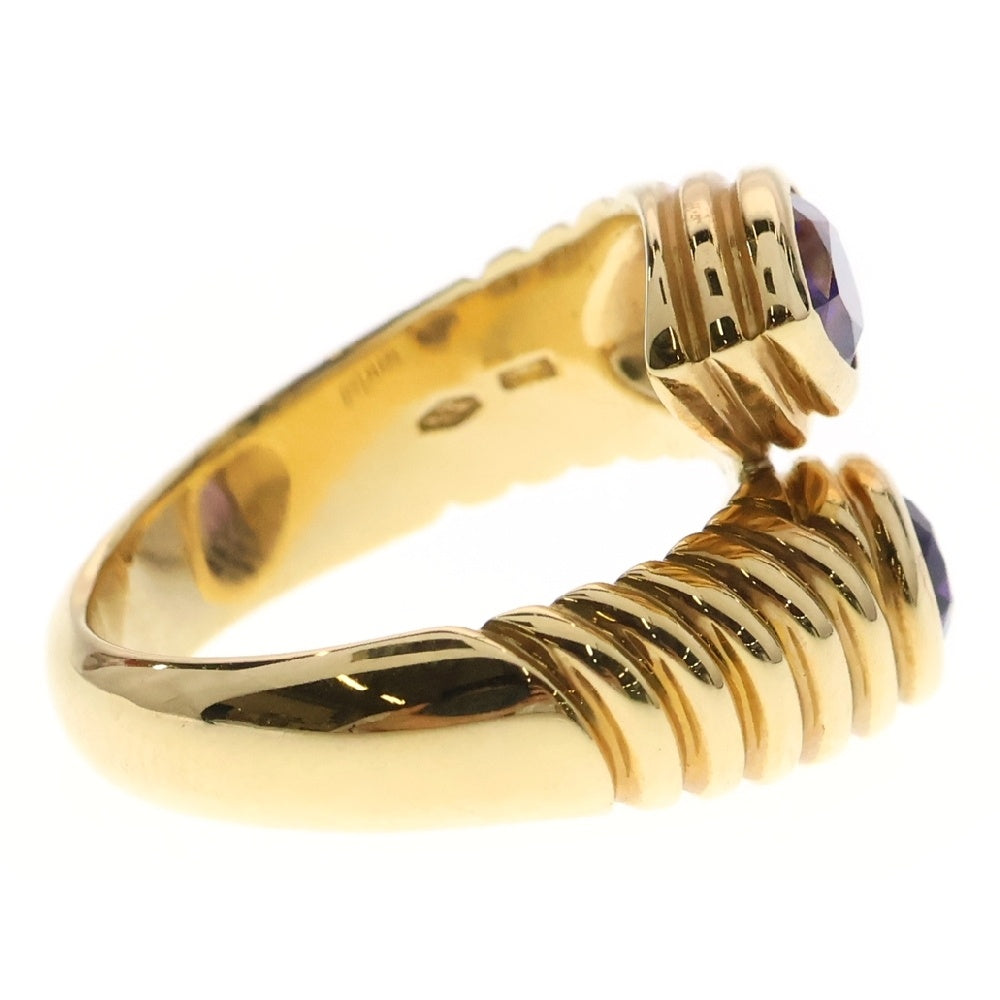 BVLGARI(ブルガリ) ドッピオバチェラート アメジスト K18 リング ゴールド×パープル