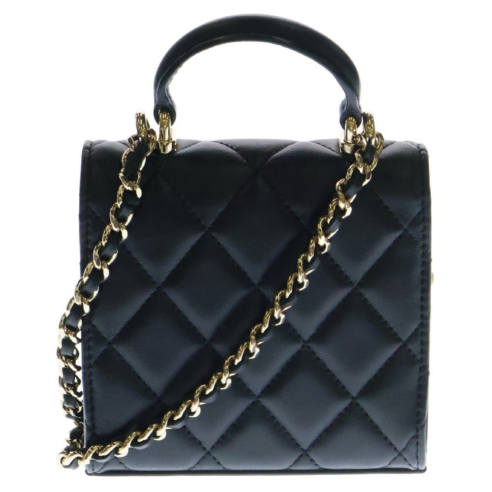 CHANEL(シャネル) ココハンドル ミニミニ マトラッセ 2wayチェーンショルダーバッグ 黒 キャビアスキン ゴールド金具 シリアルシール
